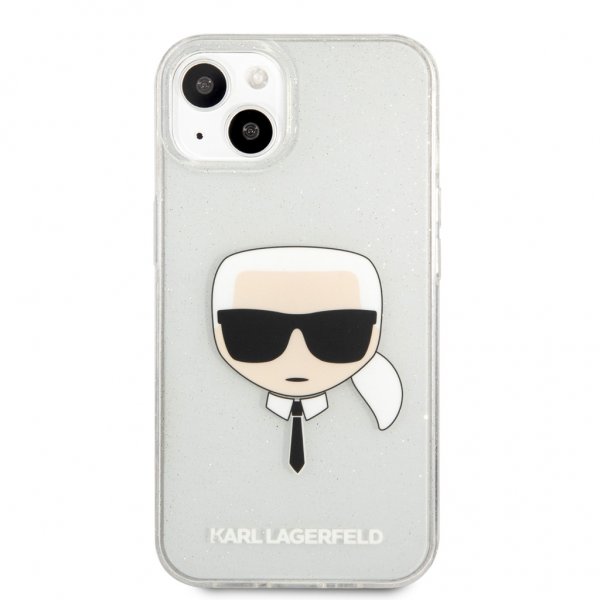 Karl Lagerfeld iPhone 13 Mini Skal Full Glitter Silver