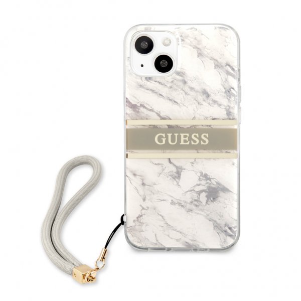 Guess iPhone 13 Mini Skal Marble Design Stripe Grå