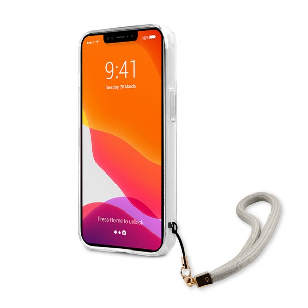 Guess iPhone 13 Mini Skal Marble Design Stripe Grå