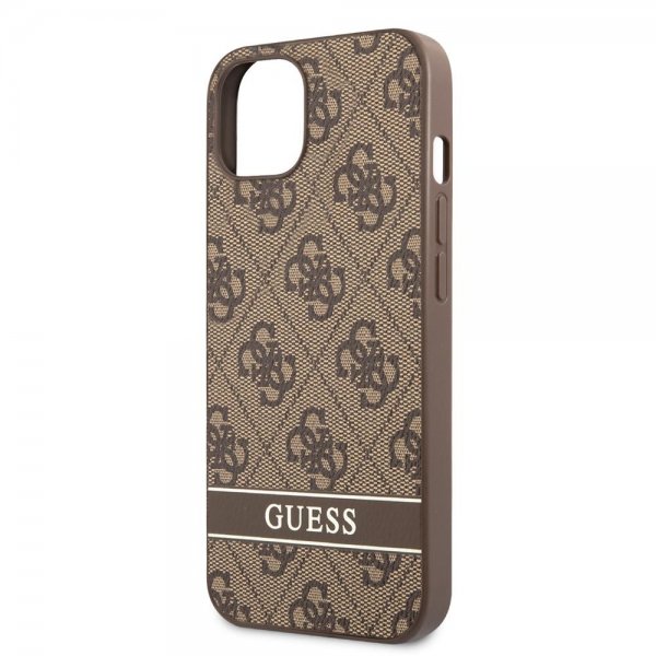 Guess iPhone 13 Mini Skal Printed Stripe Bottom Brun