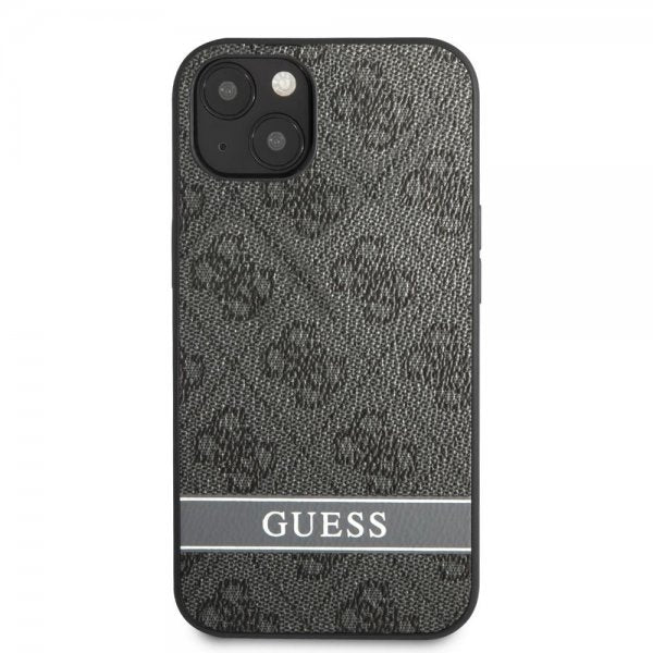 Guess iPhone 13 Mini Skal Printed Stripe Bottom Grå