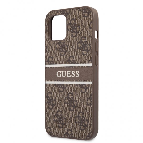 Guess iPhone 13 Mini Skal Printed Stripe Brun