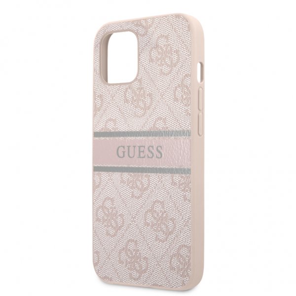 Guess iPhone 13 Mini Skal Printed Stripe Rosa