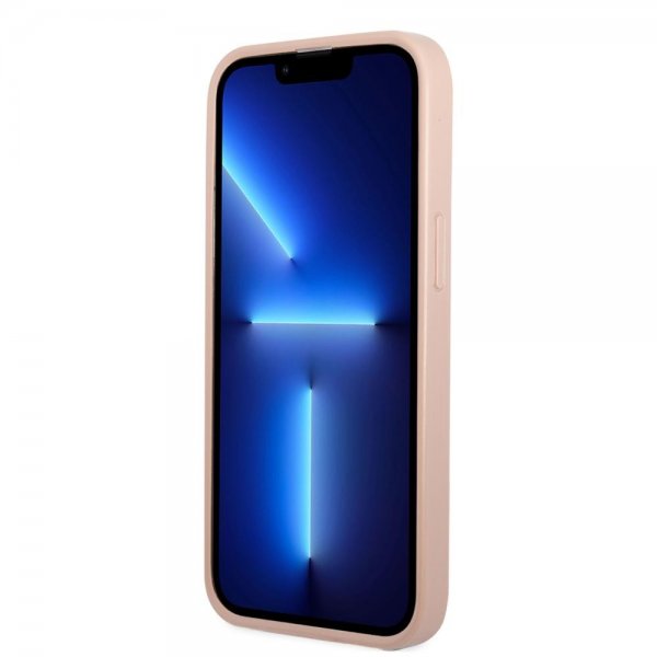 Guess iPhone 13 Mini Skal Saffiano Double Cardslot Rosa