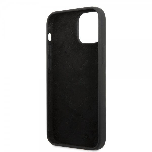 Guess iPhone 13 Mini Skal Silicone Metal Logo 4G Svart
