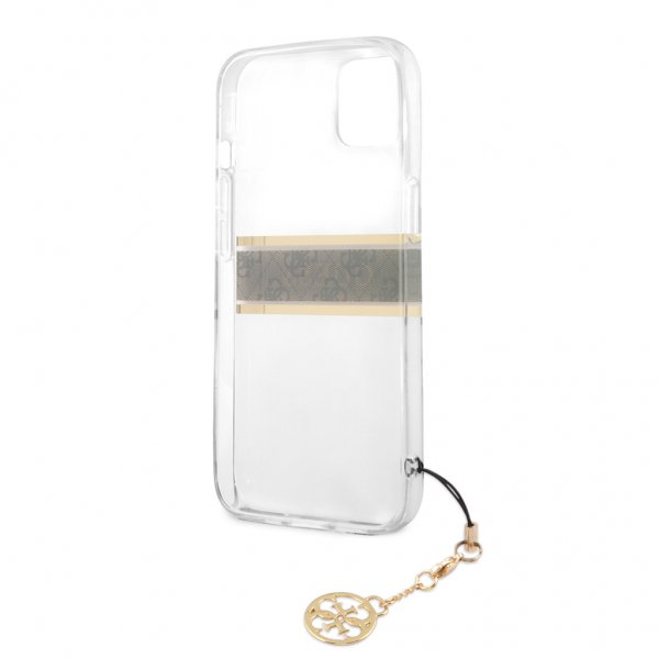 Guess iPhone 13 Mini Skal Stripe Charm Brun