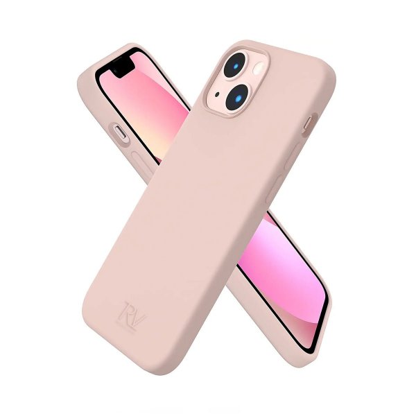 Rvelon iPhone 13 Skal Silikon Sandrosa