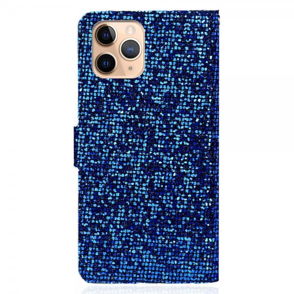 iPhone 13 Pro Fodral Glitter Stripe Blå