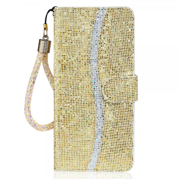 iPhone 13 Pro Fodral Glitter Stripe Guld