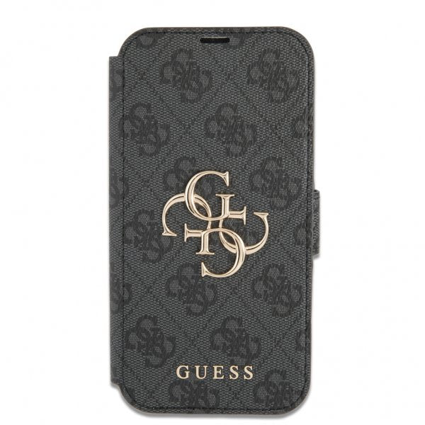 Guess iPhone 13 Pro Fodral Metal Logo Grå