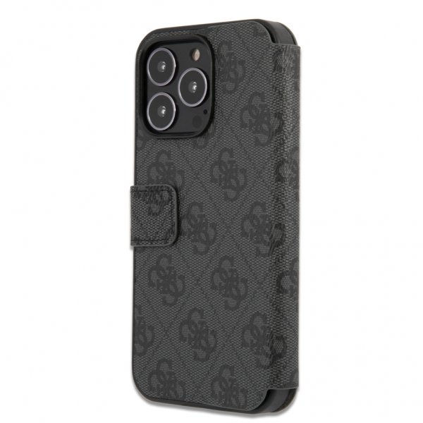 Guess iPhone 13 Pro Fodral Metal Logo Grå