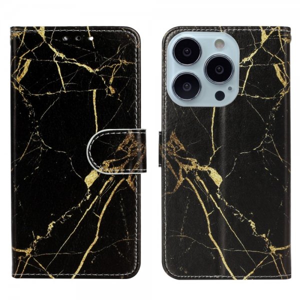 iPhone 13 Pro Fodral Motiv Marmor Guld