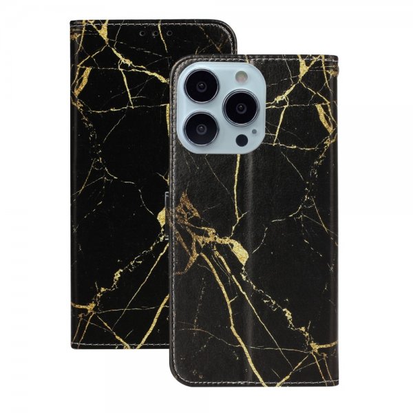 iPhone 13 Pro Fodral Motiv Marmor Guld