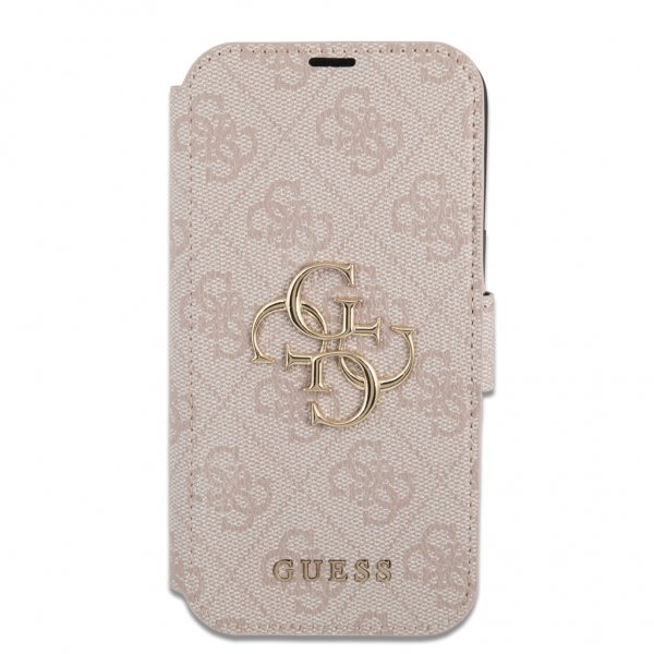 Guess iPhone 13 Pro Max Fodral Metal Logo Rosa