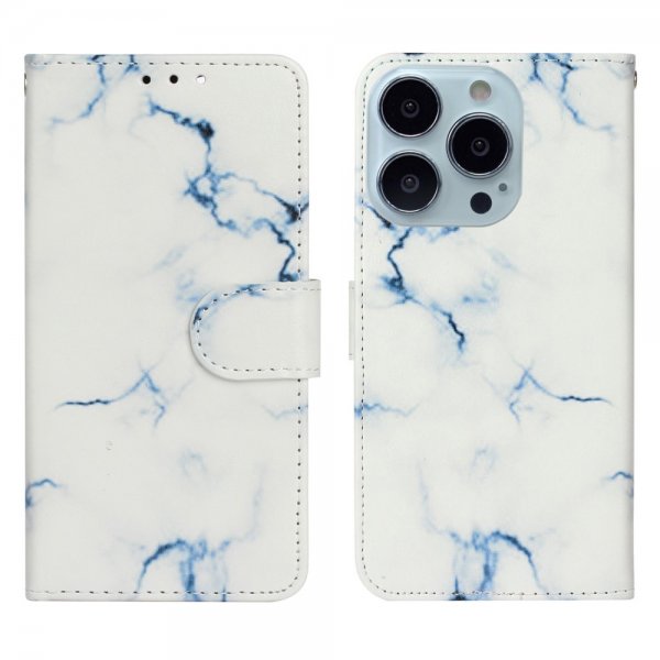 iPhone 13 Pro Max Fodral Motiv Vit Marmor