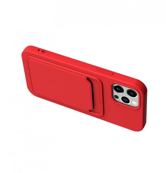 iPhone 13 Pro Max Skal Korthållare Röd