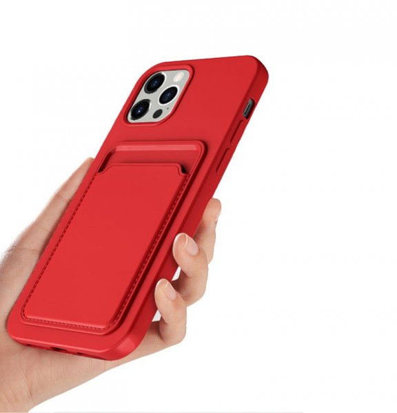 iPhone 13 Pro Max Skal Korthållare Röd