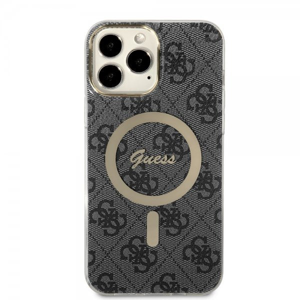 Guess iPhone 13 Pro Max Skal 4G Pattern MagSafe Svart