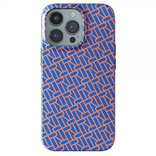 Richmond & Finch iPhone 13 Pro Max Skal Blue Apricot RF Logo