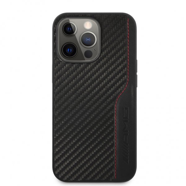 AMG iPhone 13 Pro Max Skal Carbon Effect Stitching Svart