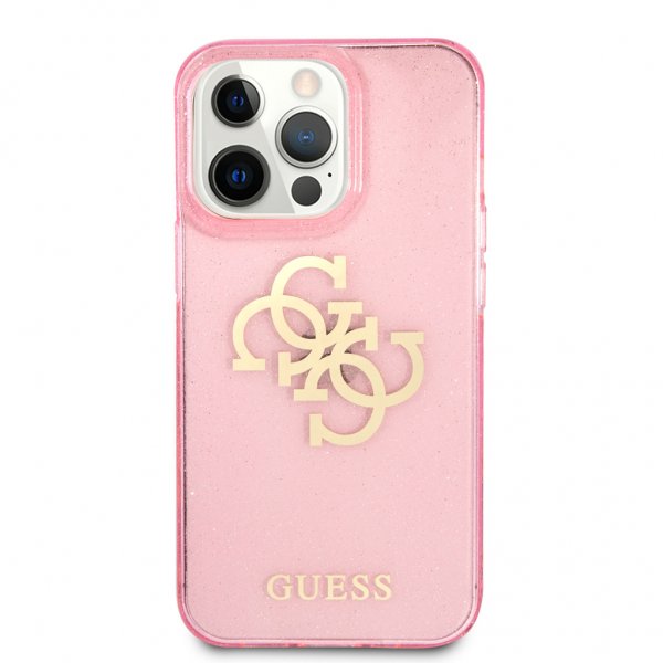 Guess iPhone 13 Pro Max Skal Full Glitter Rosa