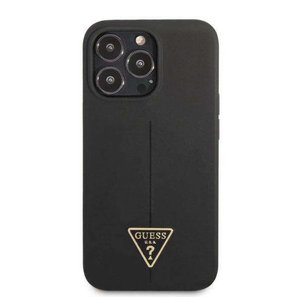 Guess iPhone 13 Pro Max Skal Metal Triangle Svart
