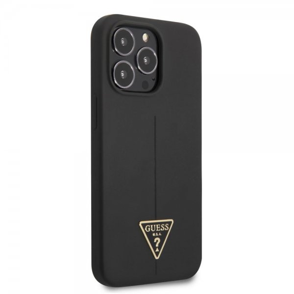 Guess iPhone 13 Pro Max Skal Metal Triangle Svart