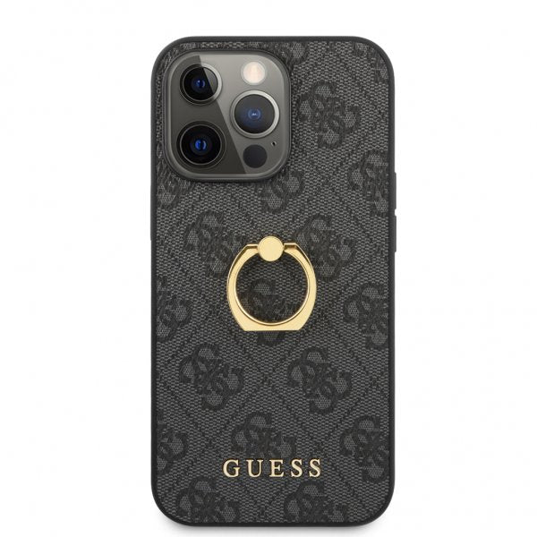 Guess iPhone 13 Pro Max Skal Ring Stand Grå