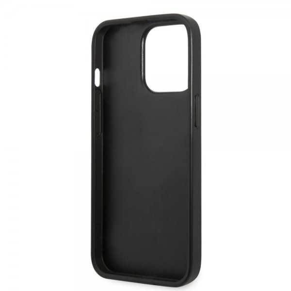 Karl Lagerfeld iPhone 13 Pro Max Skal Saffiano Metal Plaque Svart