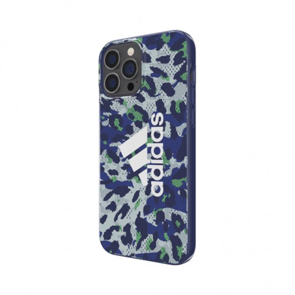 Adidas iPhone 13 Pro Max Skal Snap Case Leopard Bold Blue