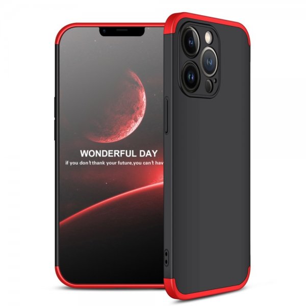 GKK iPhone 13 Pro Max Skal Tredelat Svart Röd