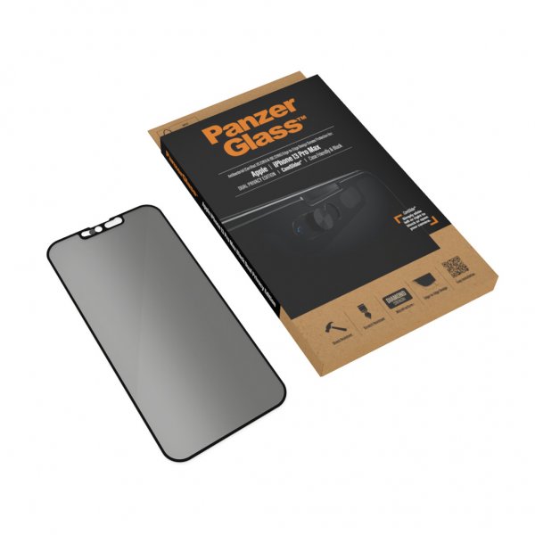 PanzerGlass iPhone 13 Pro Max Skärmskydd Edge-to-Edge CamSlider Privacy