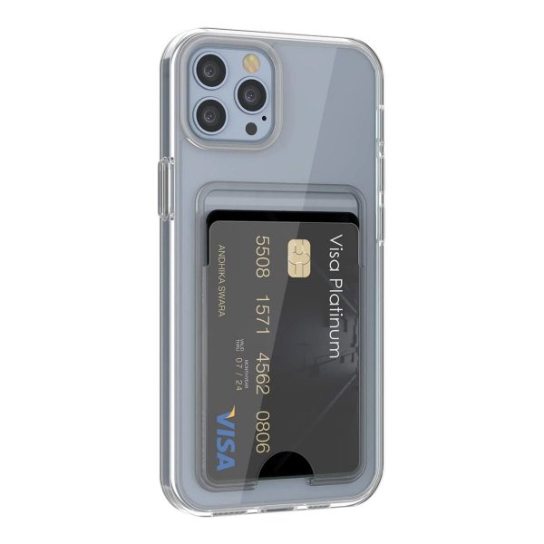 Rvelon iPhone 13 Pro Skal Korthållare Transparent