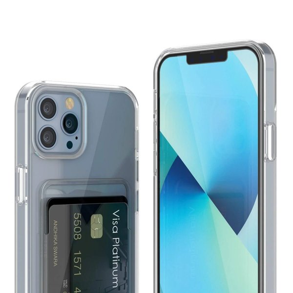 Rvelon iPhone 13 Pro Skal Korthållare Transparent