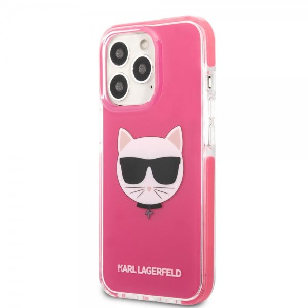 Karl Lagerfeld iPhone 13 Pro Skal Choupette Fuchsia