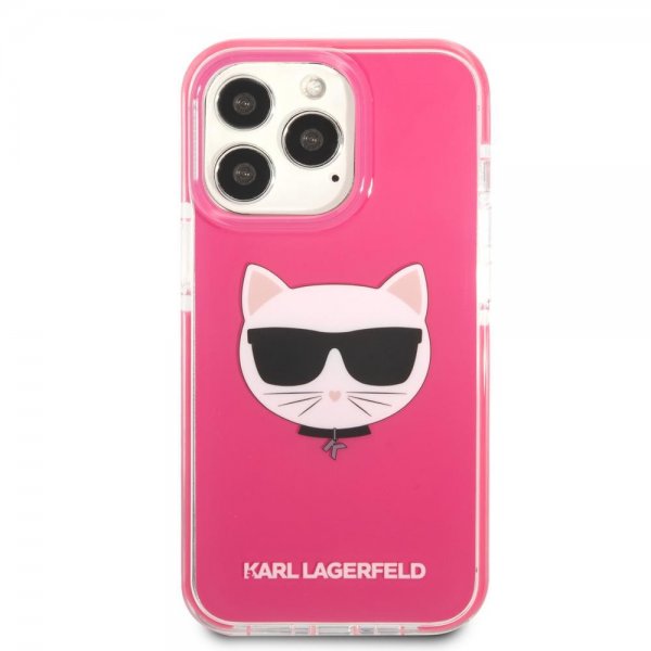 Karl Lagerfeld iPhone 13 Pro Skal Choupette Fuchsia