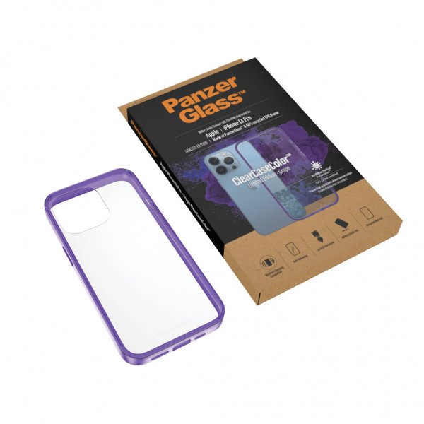 PanzerGlass iPhone 13 Pro Skal ClearCase Color Grape