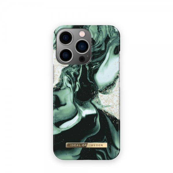 Ideal of Sweden iPhone 13 Pro Skal Fashion Case Golden Olive Marble