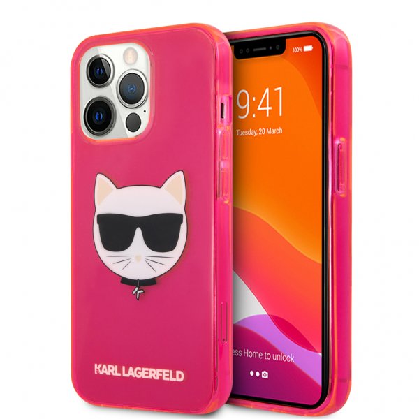Karl Lagerfeld iPhone 13 Pro Skal Fluo Rosa