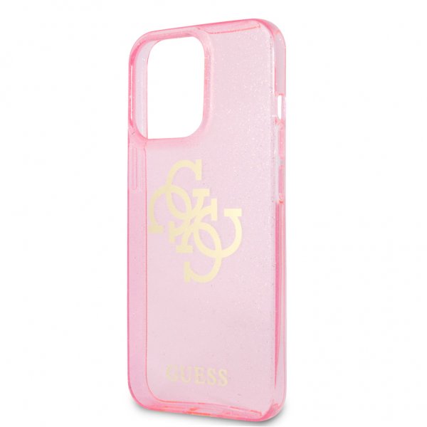 Guess iPhone 13 Pro Skal Full Glitter Rosa