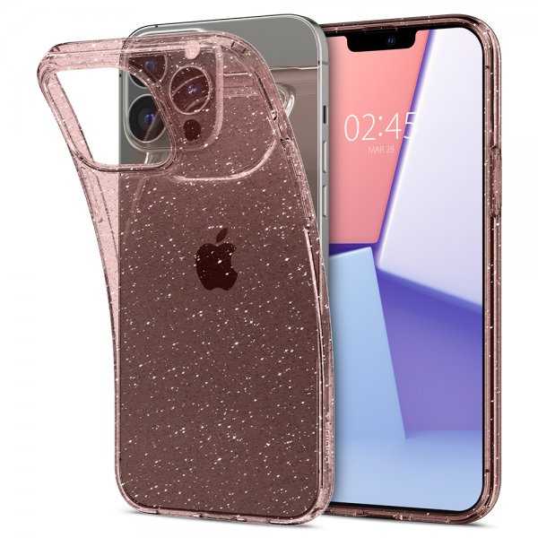 Spigen iPhone 13 Pro Skal Liquid Crystal Glitter Rose Quartz