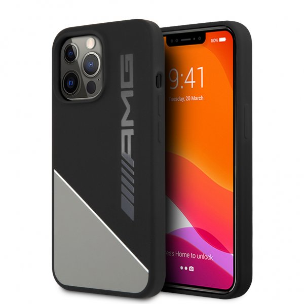 AMG iPhone 13 Pro Skal Liquid Silicone Two Tone Grå