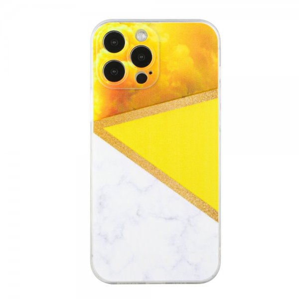 iPhone 13 Pro Skal Marmormönster Gul