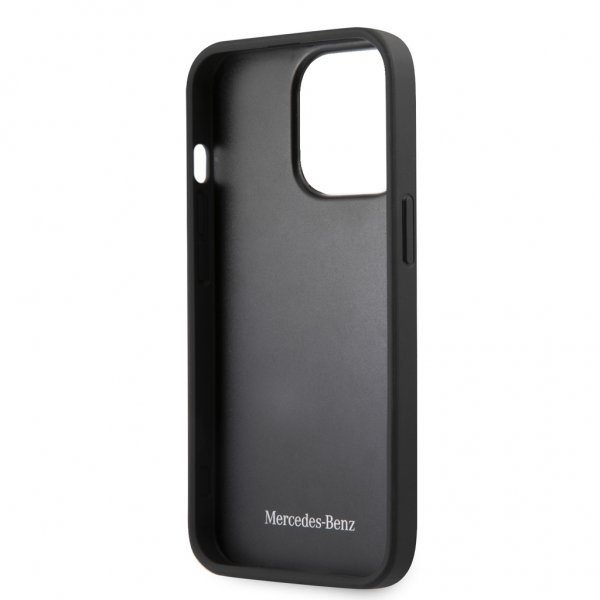 Mercedes Benz iPhone 13 Pro Skal Metal Logo Svart