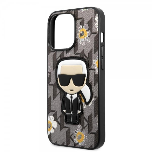 Karl Lagerfeld iPhone 13 Pro Skal Monogram Iconic Patch Grå