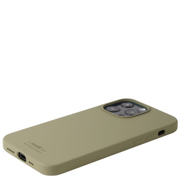 holdit iPhone 13 Pro Skal Silikon Khaki Green