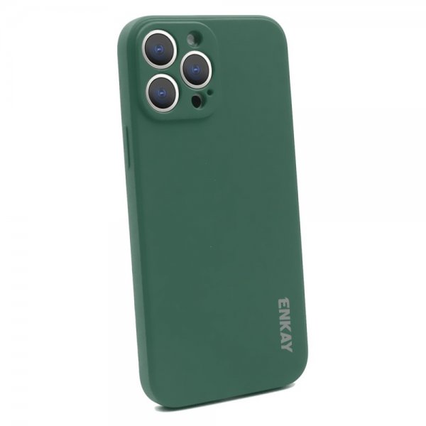 Enkay iPhone 13 Pro Skal Silicone Mörkgrön