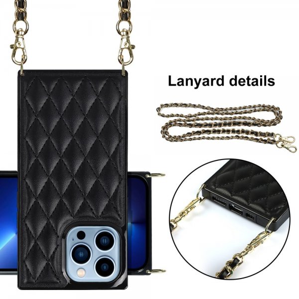 iPhone 13 Pro Skal Square med Strap Svart