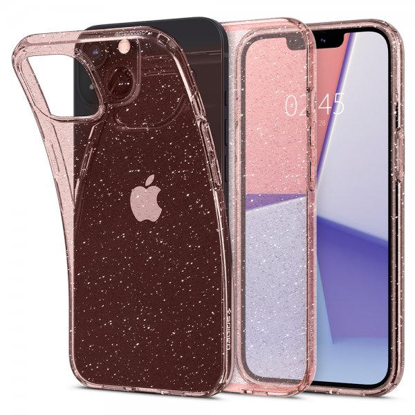 Spigen iPhone 13 Skal Liquid Crystal Glitter Rose Quartz