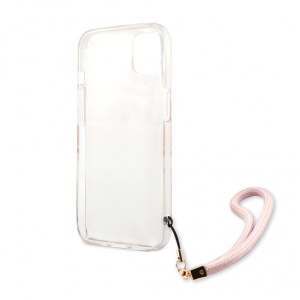 Guess iPhone 13 Skal Marble Design Stripe Rosa